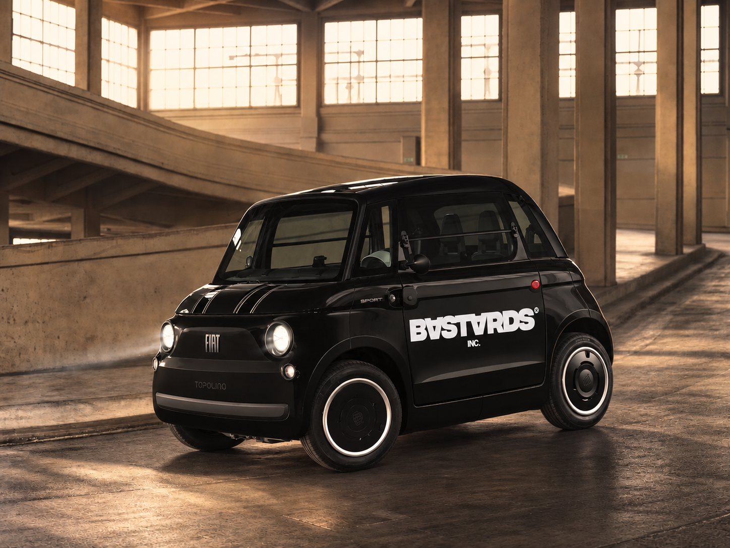Black BASTARDS INC. Fiat Topolino